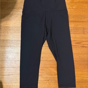Calia Womens Black Stretch Waist capri leggings